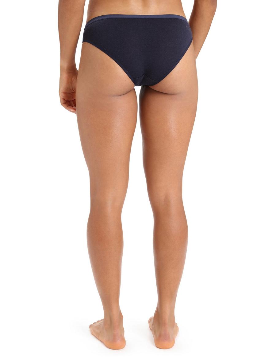 Bielizny Icebreaker Merino Siren Bikini Briefs Damskie Granatowe | PL 1226SGLO